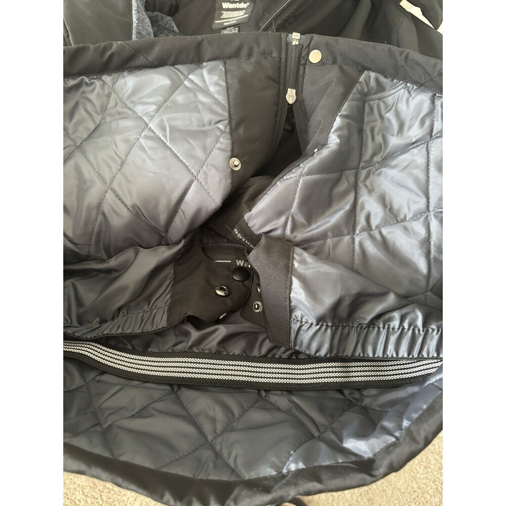 Wantdo Men Ski Coat L Warm Winter Snow Hood Snowboarding Black New No Tags - Picture 11 of 13